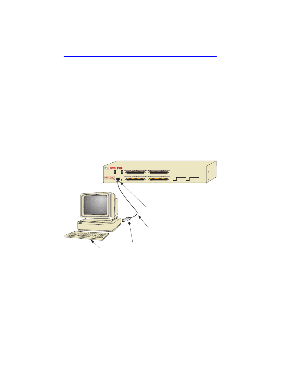 1 console cable connection, Console cable connection -4, Figure 5-1 management terminal connection | Rese | Cabletron Systems 2H23-50R User Manual | Page 54 / 182
