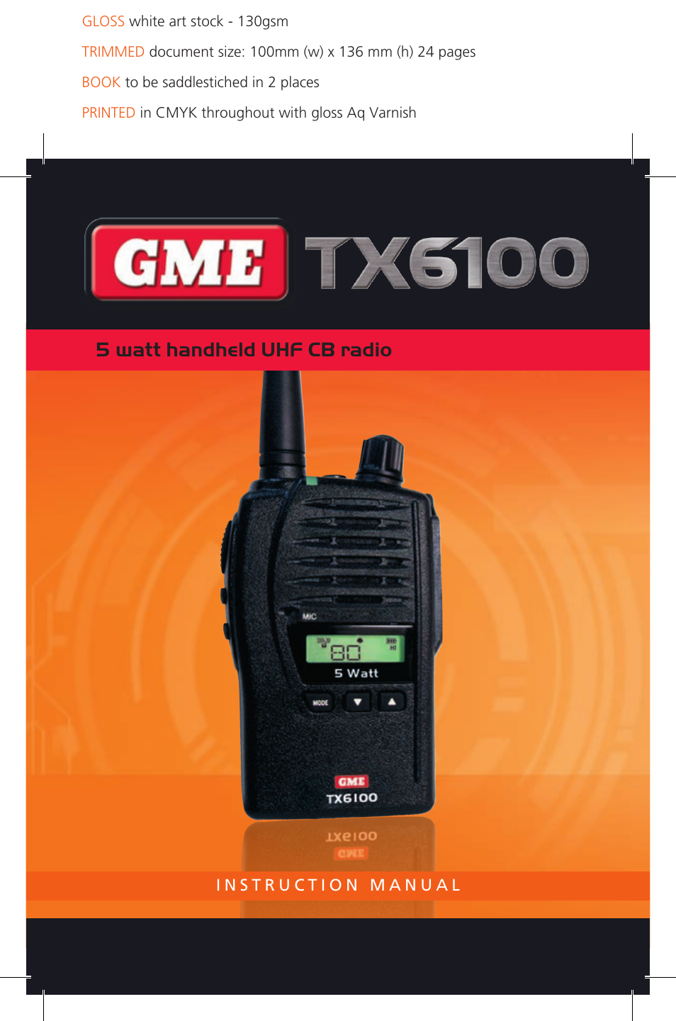 GME TX6100 User Manual | 24 pages