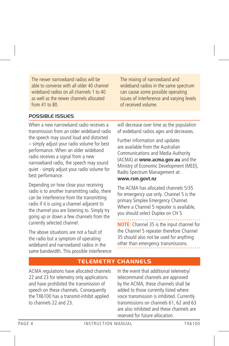 GME TX6100 User Manual | Page 4 / 24