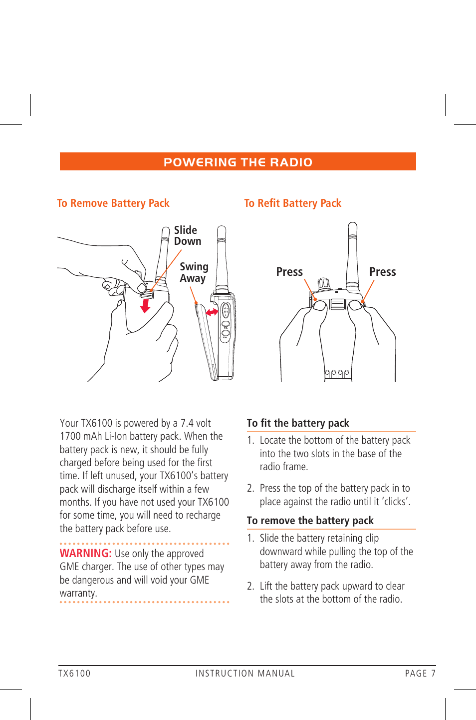 GME TX6100 User Manual | Page 7 / 24