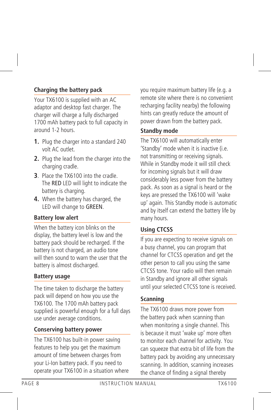 GME TX6100 User Manual | Page 8 / 24