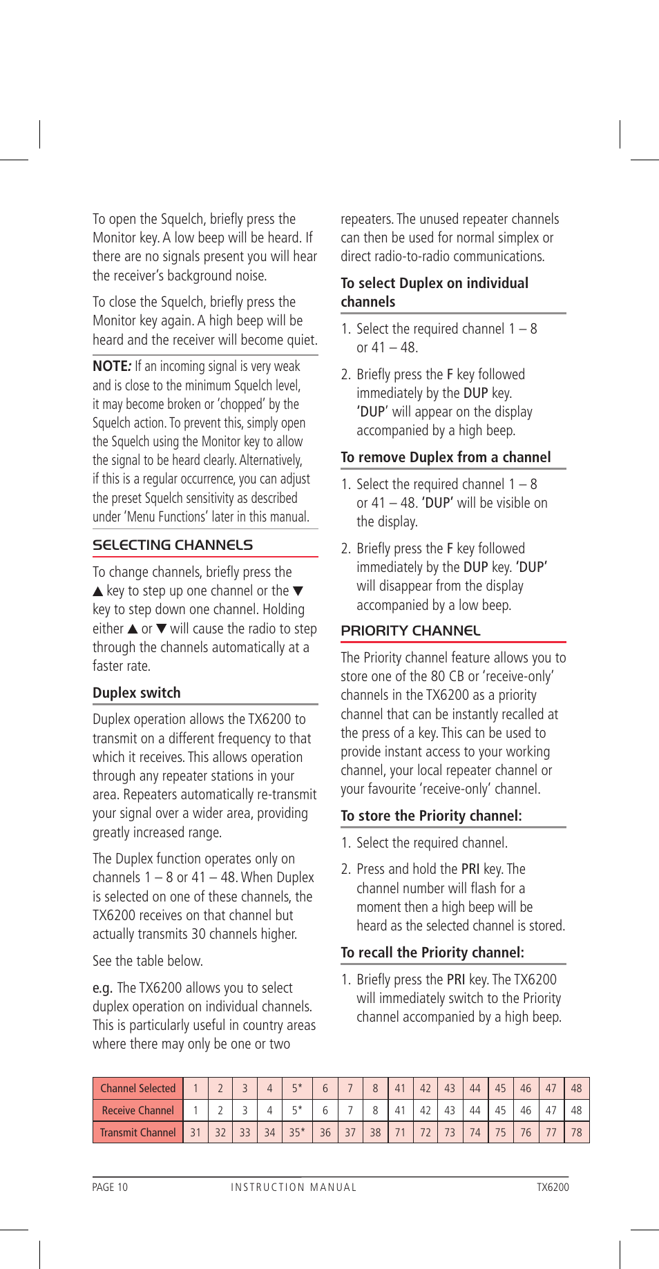 GME TX6200 User Manual | Page 10 / 36