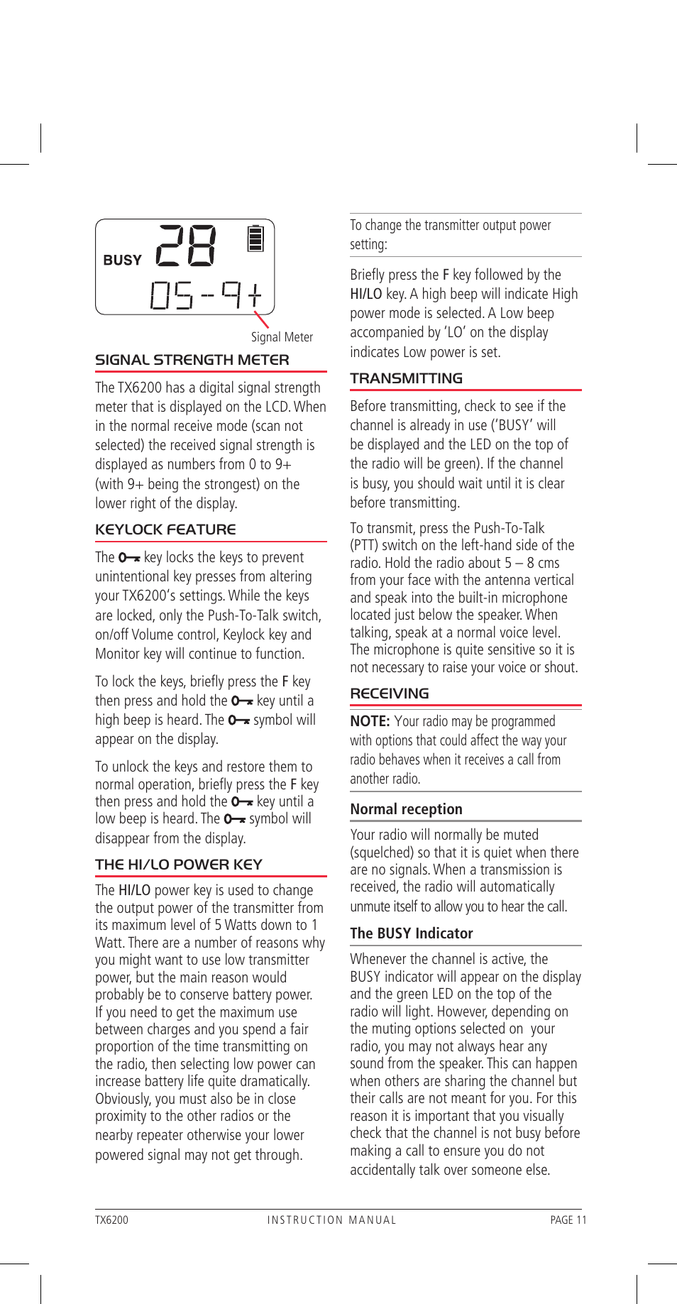 GME TX6200 User Manual | Page 11 / 36