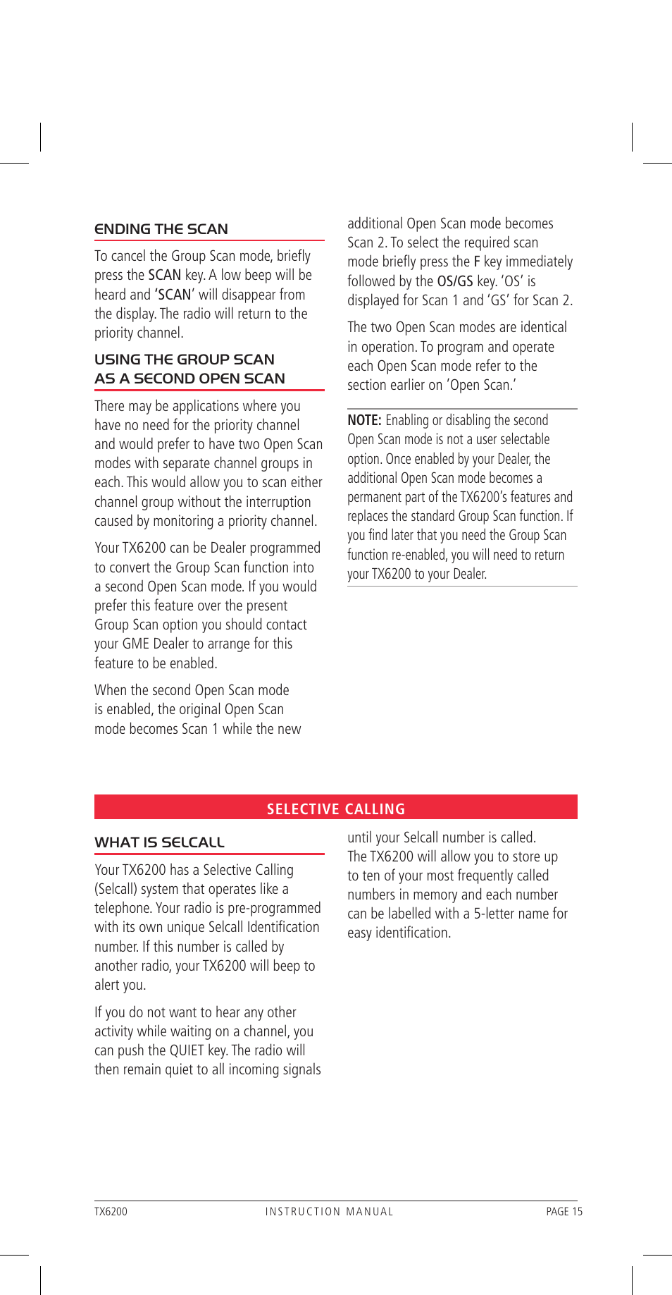 GME TX6200 User Manual | Page 15 / 36