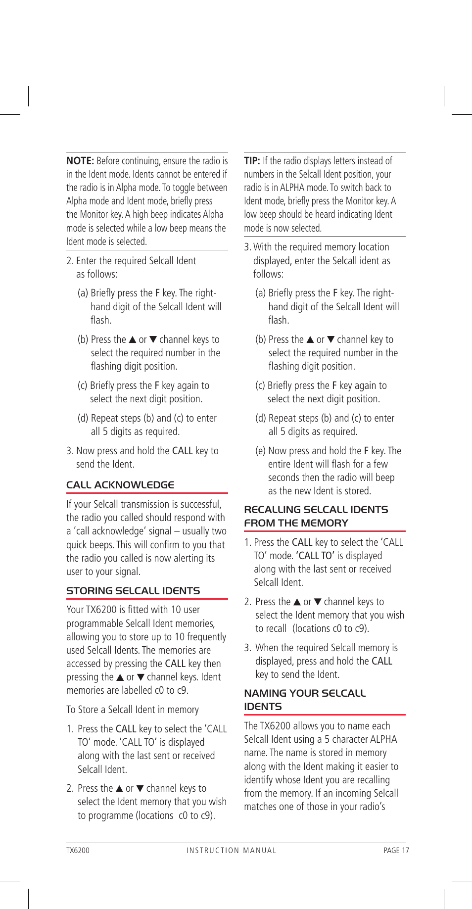 GME TX6200 User Manual | Page 17 / 36