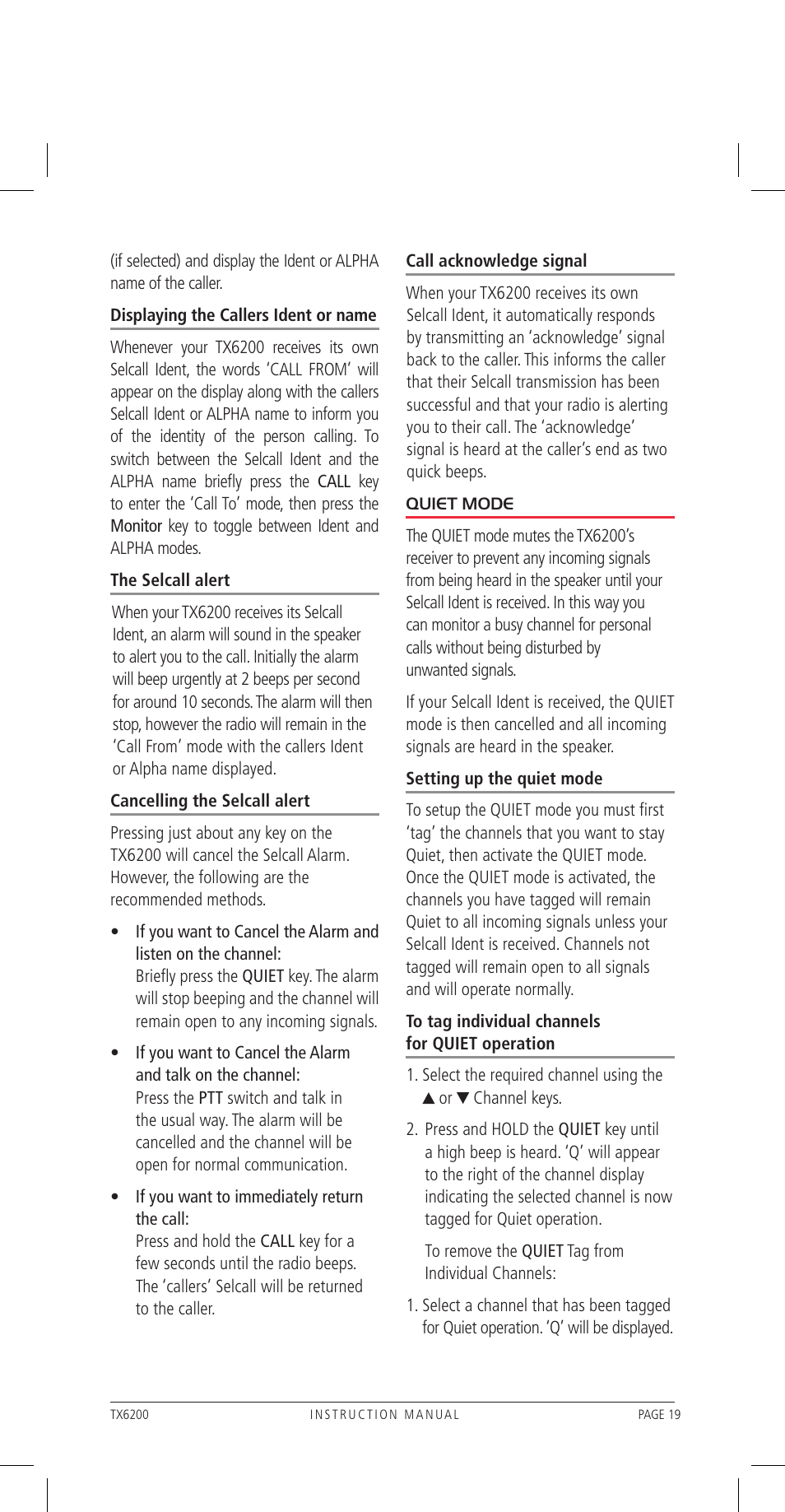 GME TX6200 User Manual | Page 19 / 36