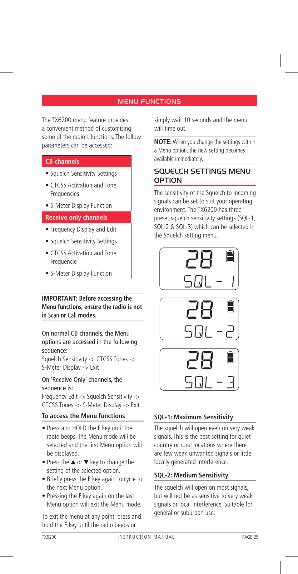 GME TX6200 User Manual | Page 25 / 36