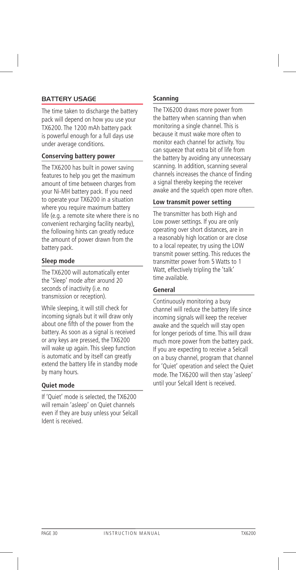 GME TX6200 User Manual | Page 30 / 36