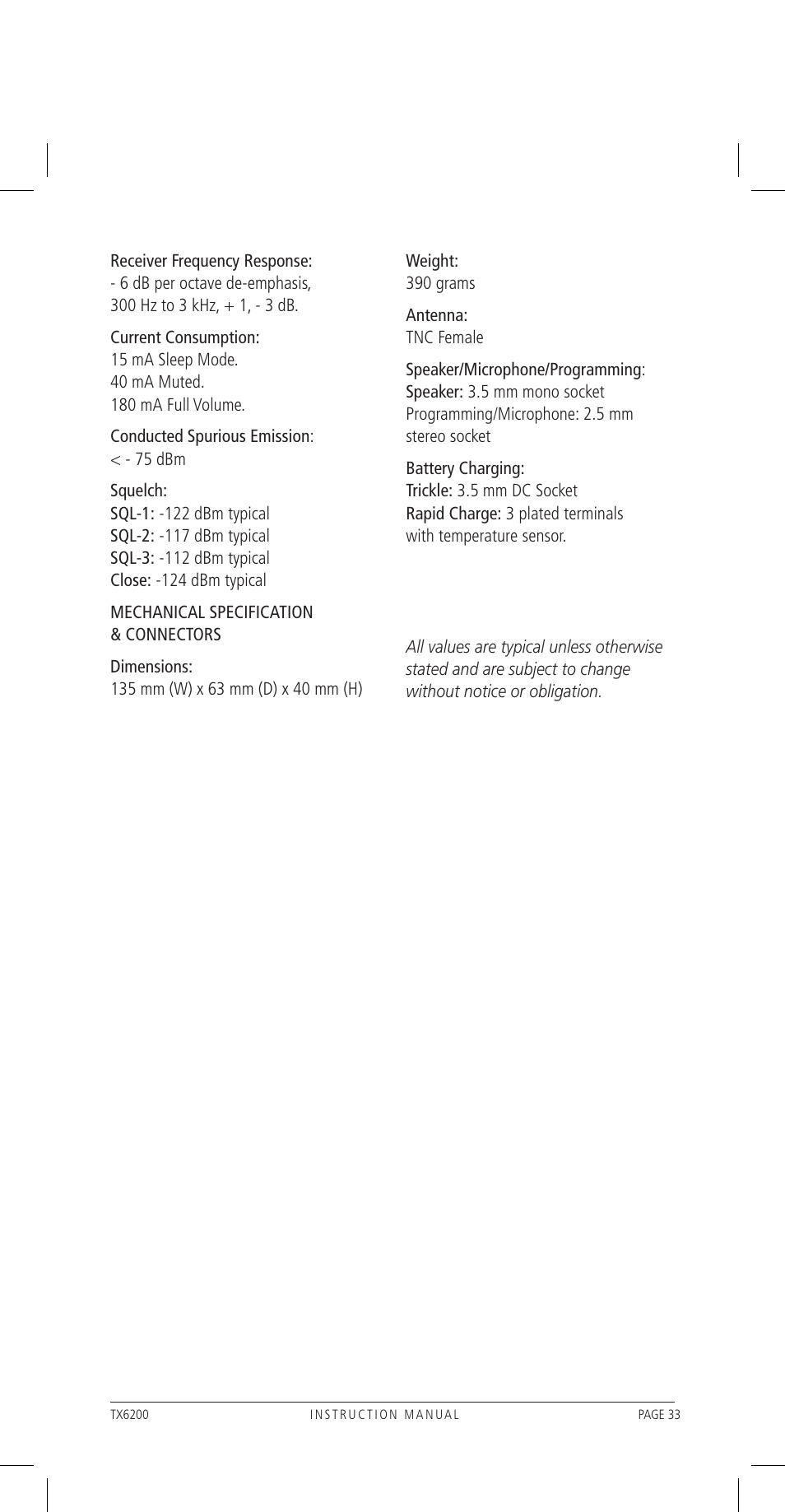 GME TX6200 User Manual | Page 33 / 36