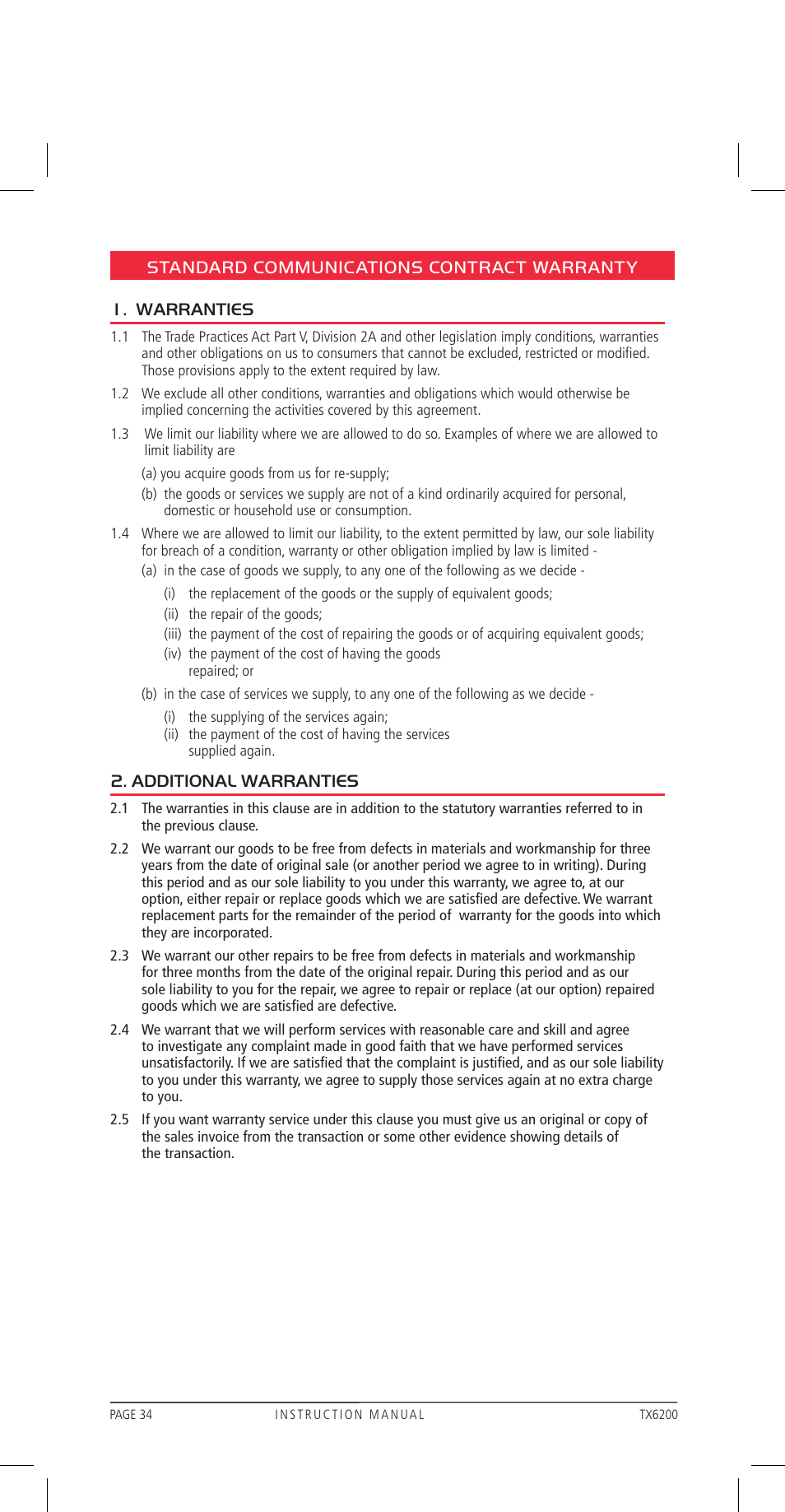 GME TX6200 User Manual | Page 34 / 36