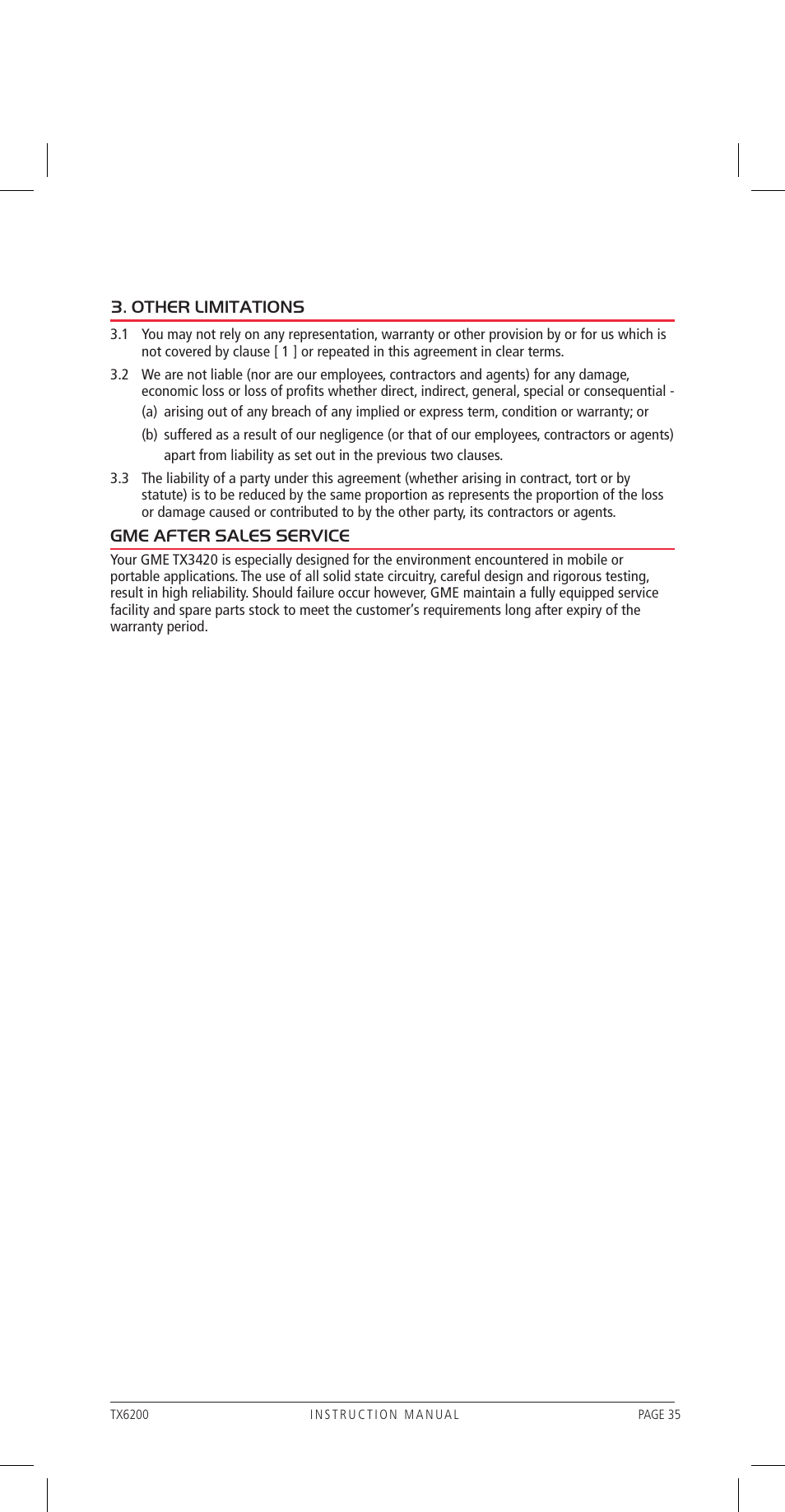 GME TX6200 User Manual | Page 35 / 36