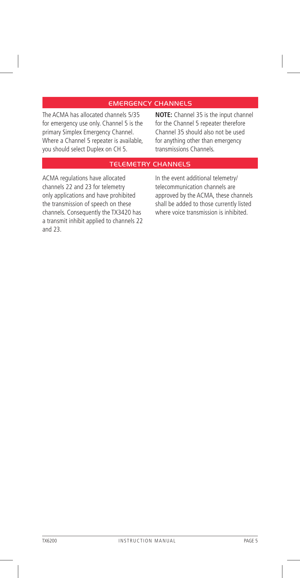 GME TX6200 User Manual | Page 5 / 36