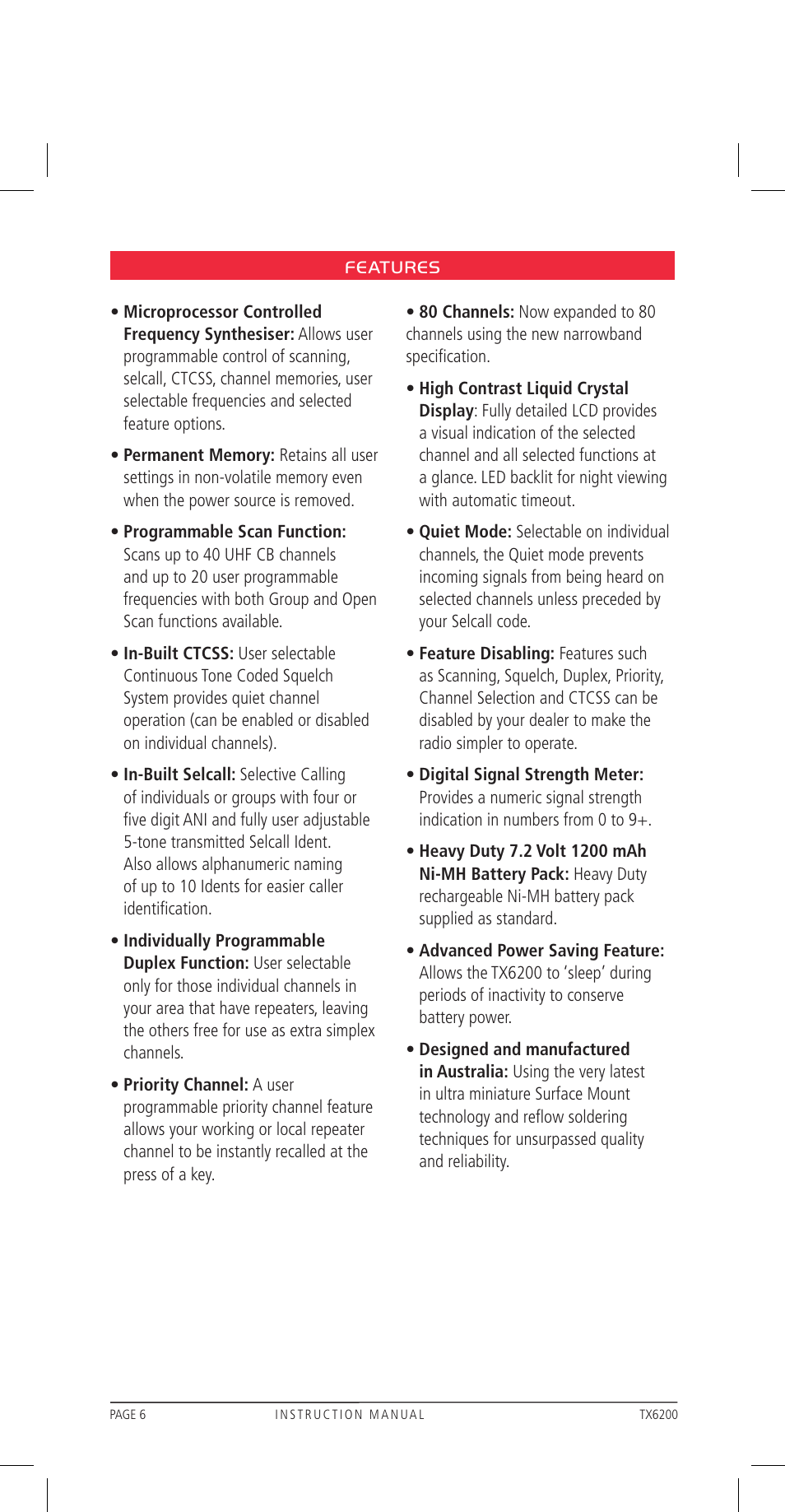 GME TX6200 User Manual | Page 6 / 36