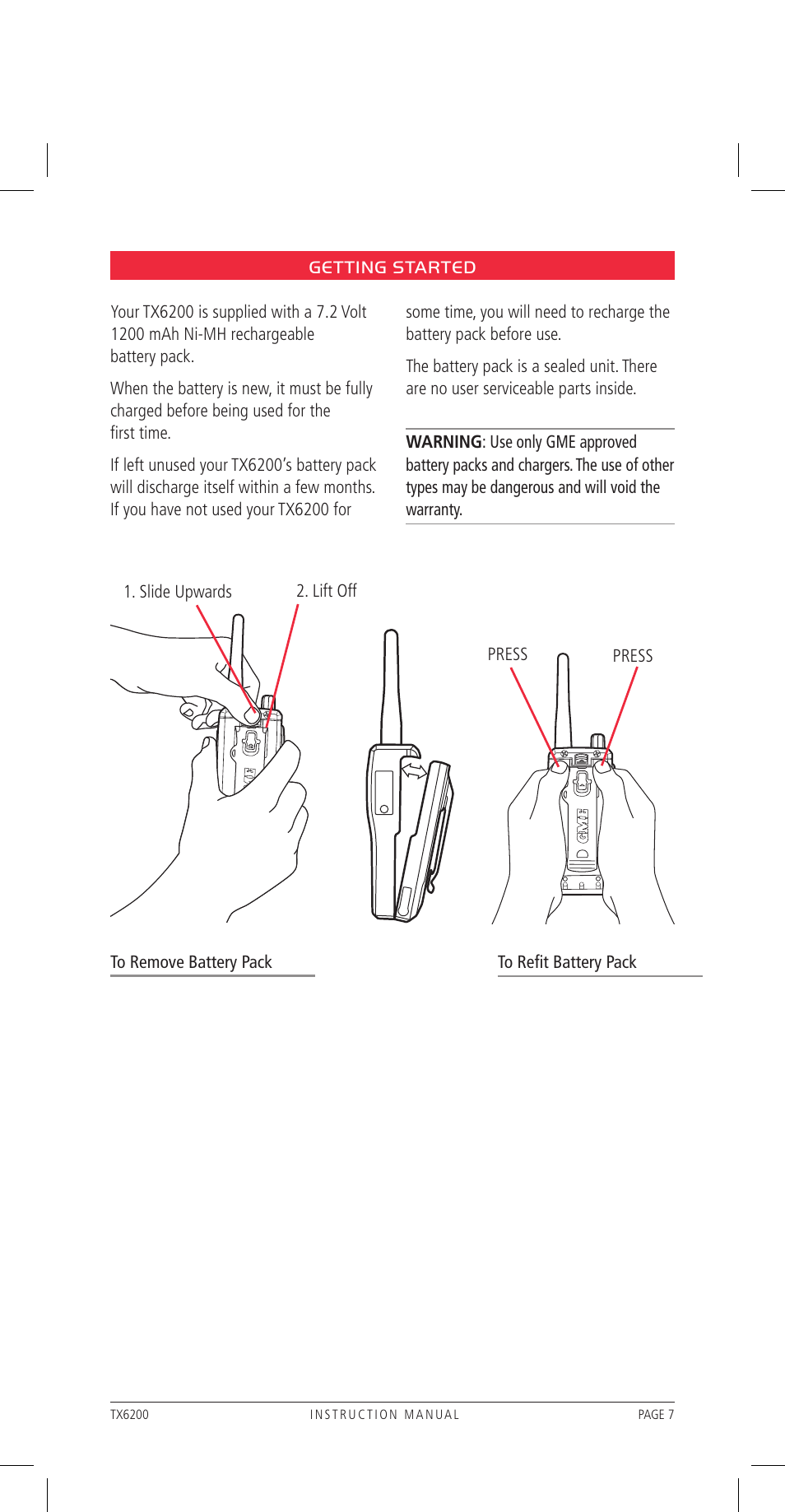 GME TX6200 User Manual | Page 7 / 36