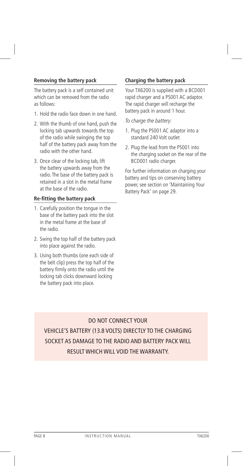 GME TX6200 User Manual | Page 8 / 36