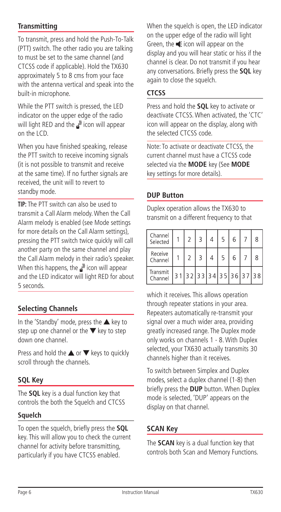 GME TX630 User Manual | Page 6 / 12