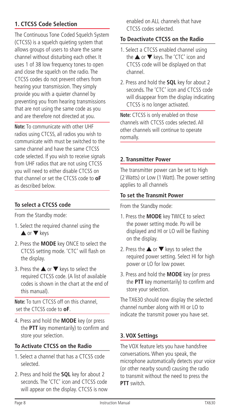 GME TX630 User Manual | Page 8 / 12