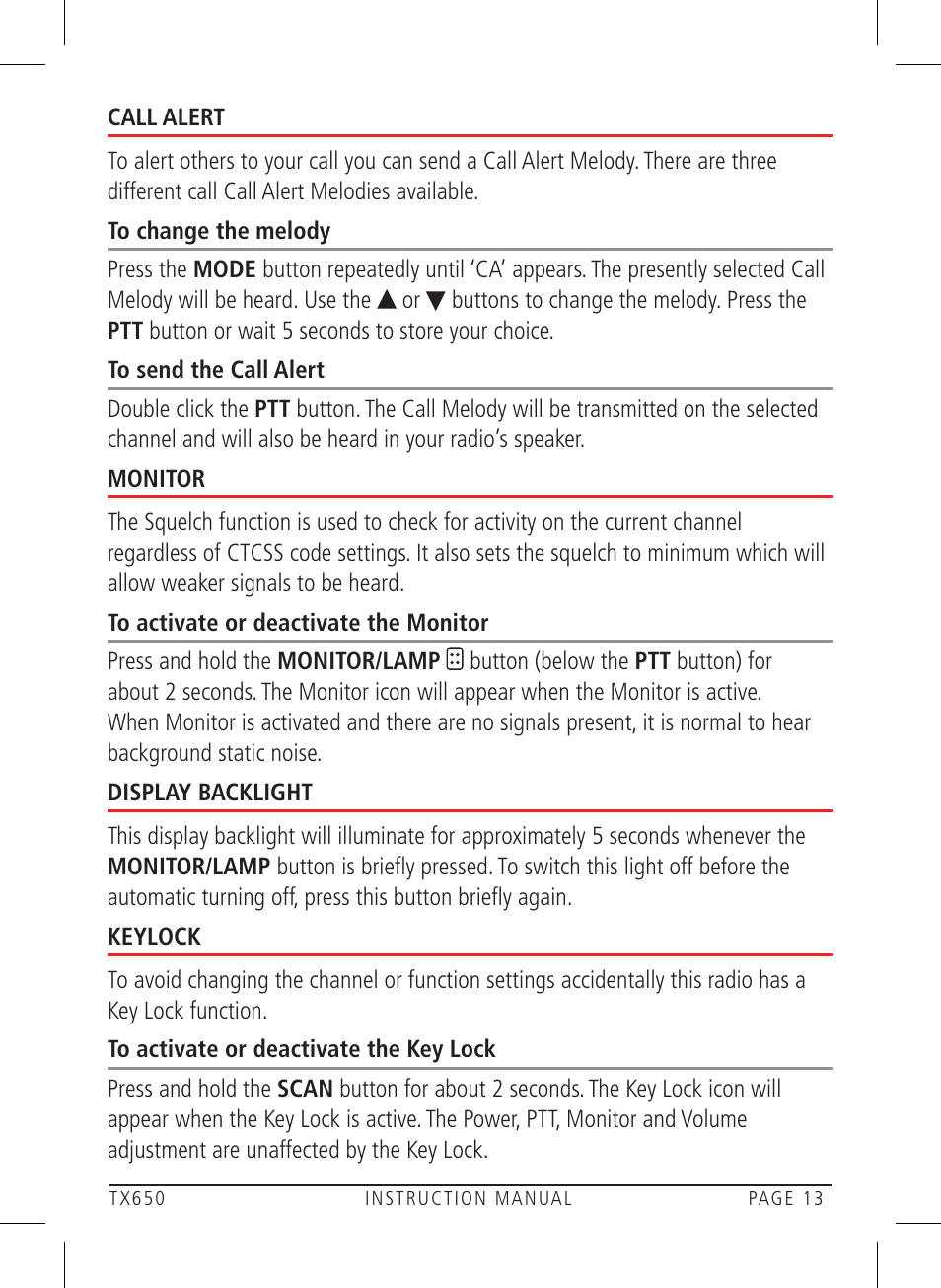 GME TX650 User Manual | Page 13 / 20