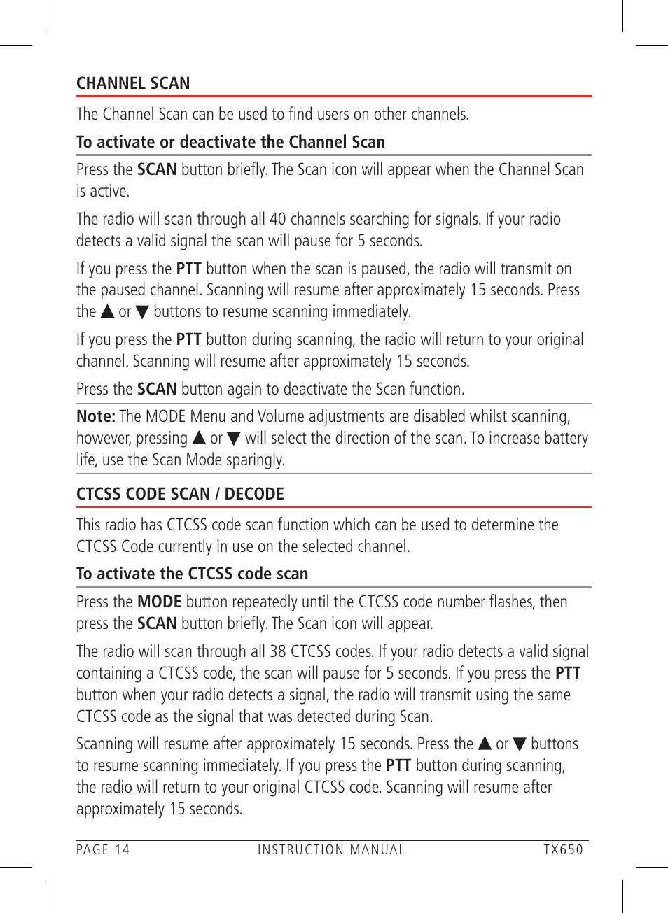 GME TX650 User Manual | Page 14 / 20