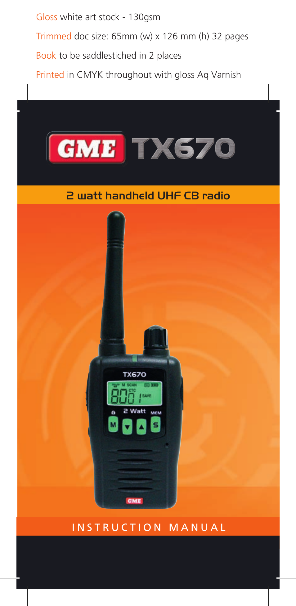 GME TX670 User Manual | 32 pages