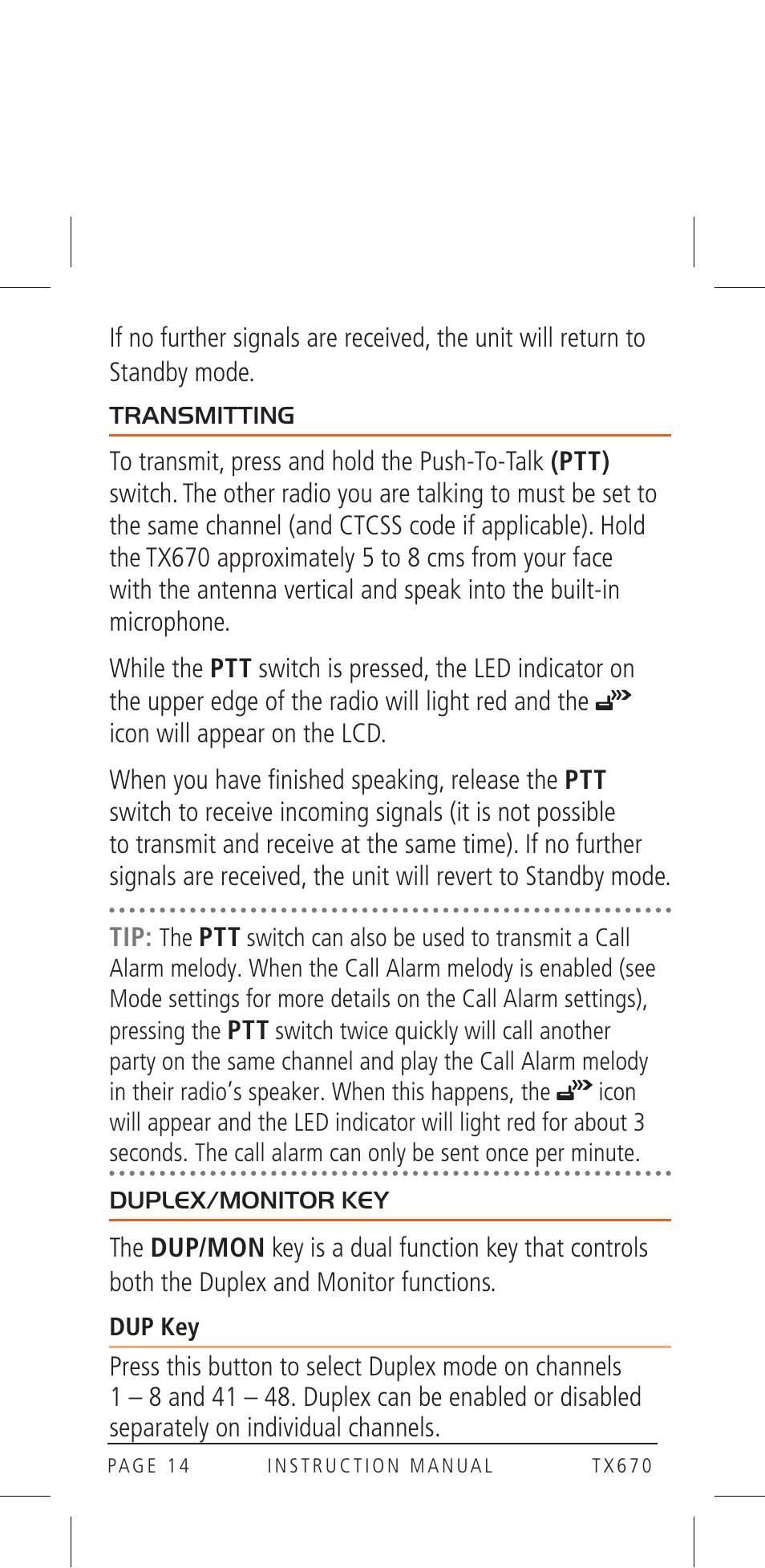 GME TX670 User Manual | Page 14 / 32