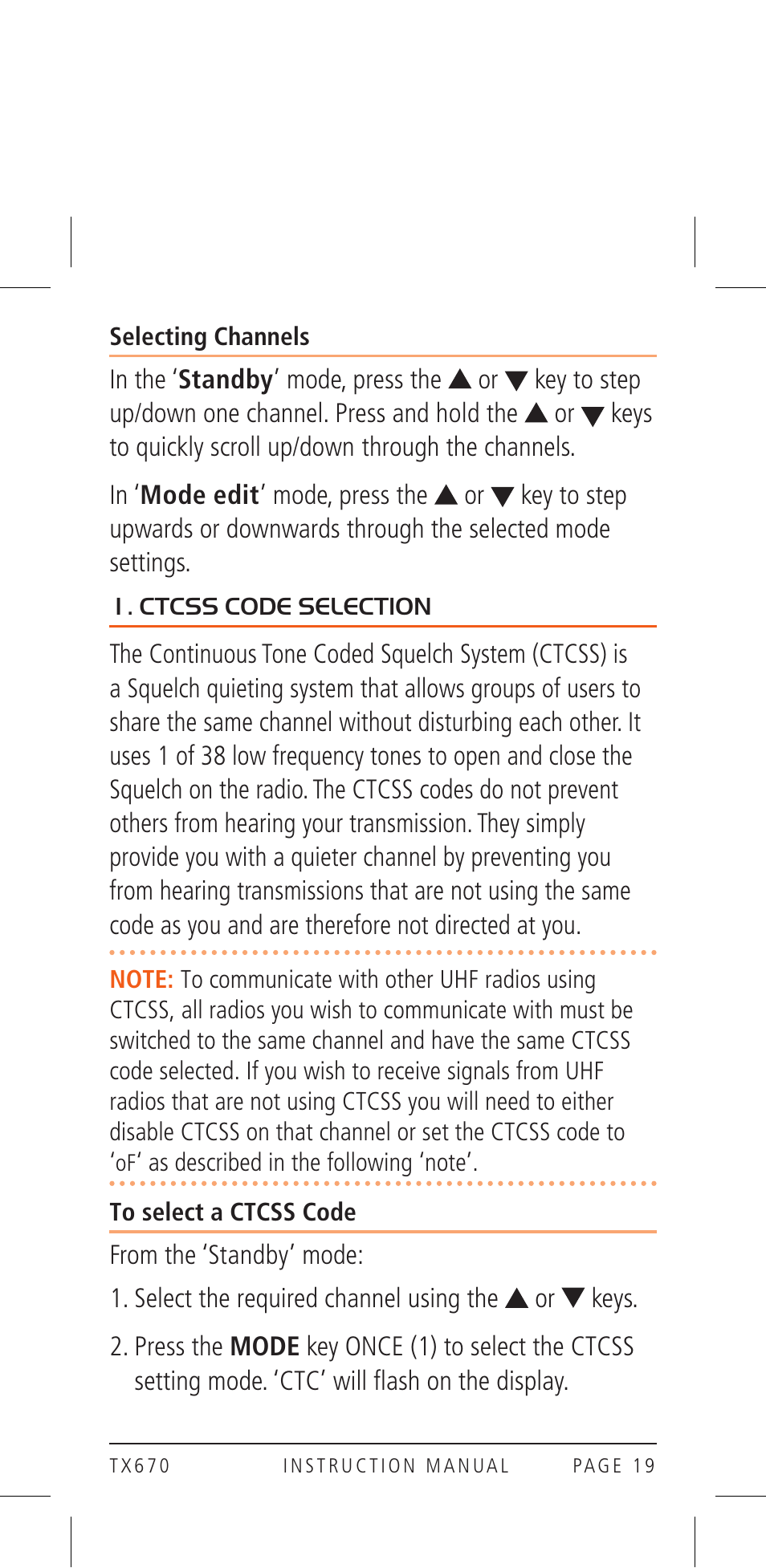 GME TX670 User Manual | Page 19 / 32