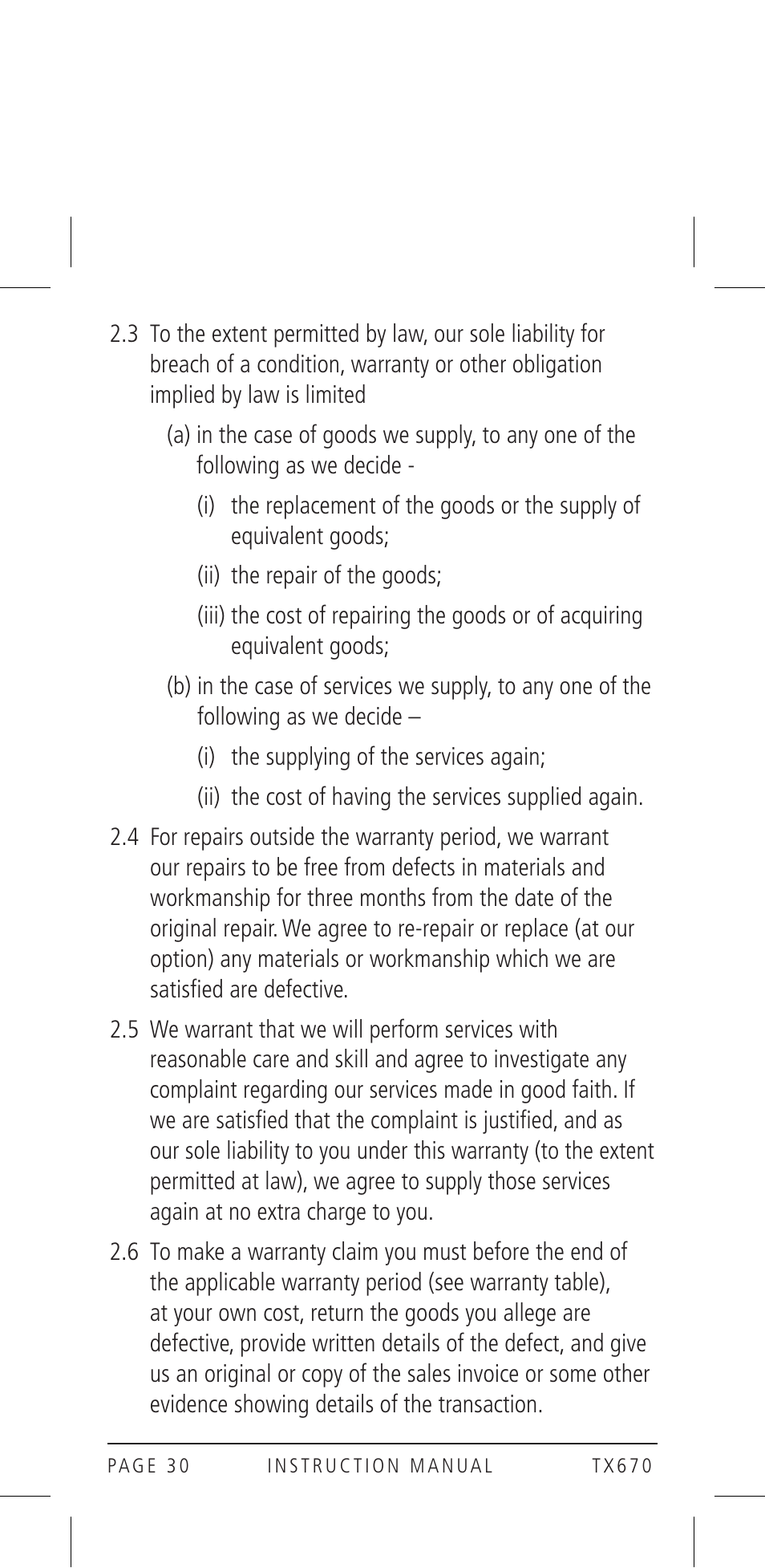 GME TX670 User Manual | Page 30 / 32