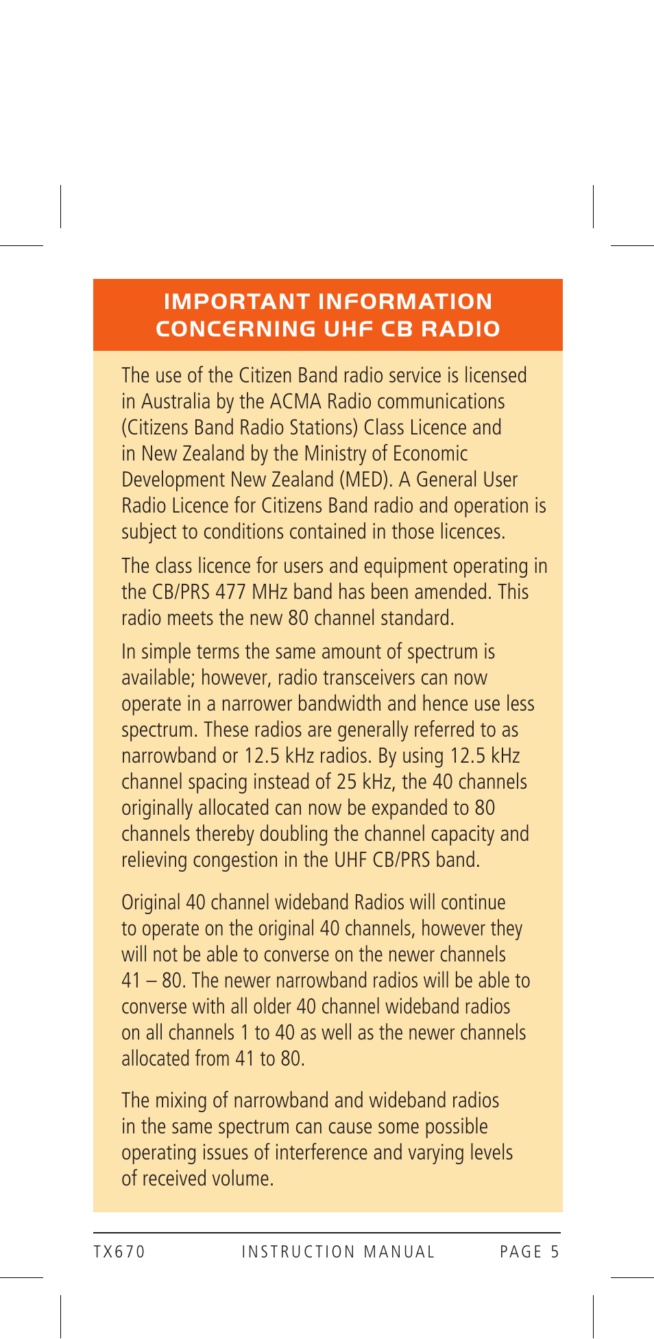 GME TX670 User Manual | Page 5 / 32
