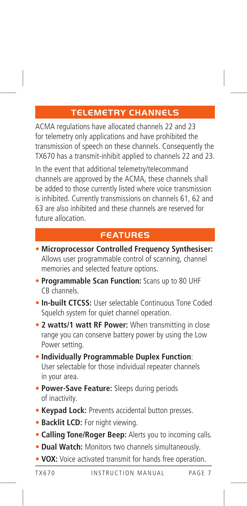 GME TX670 User Manual | Page 7 / 32