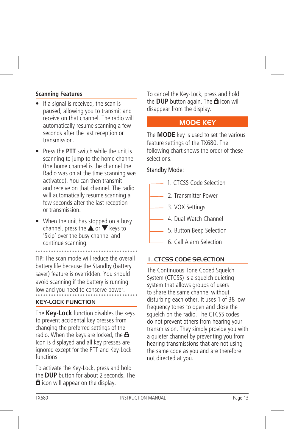 GME TX680 User Manual | Page 13 / 24