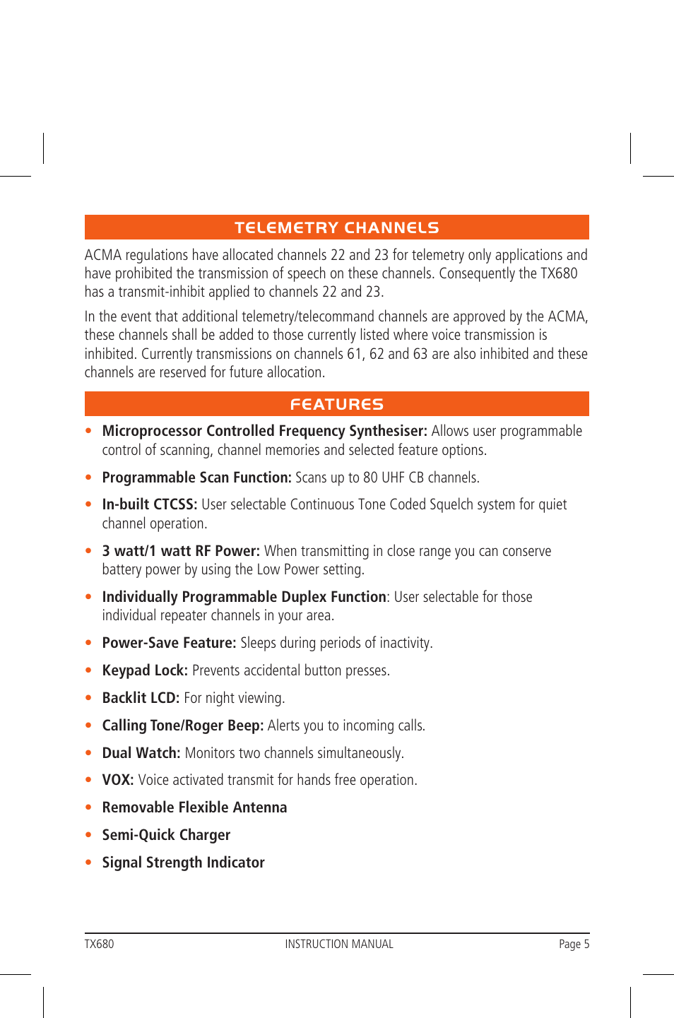 GME TX680 User Manual | Page 5 / 24