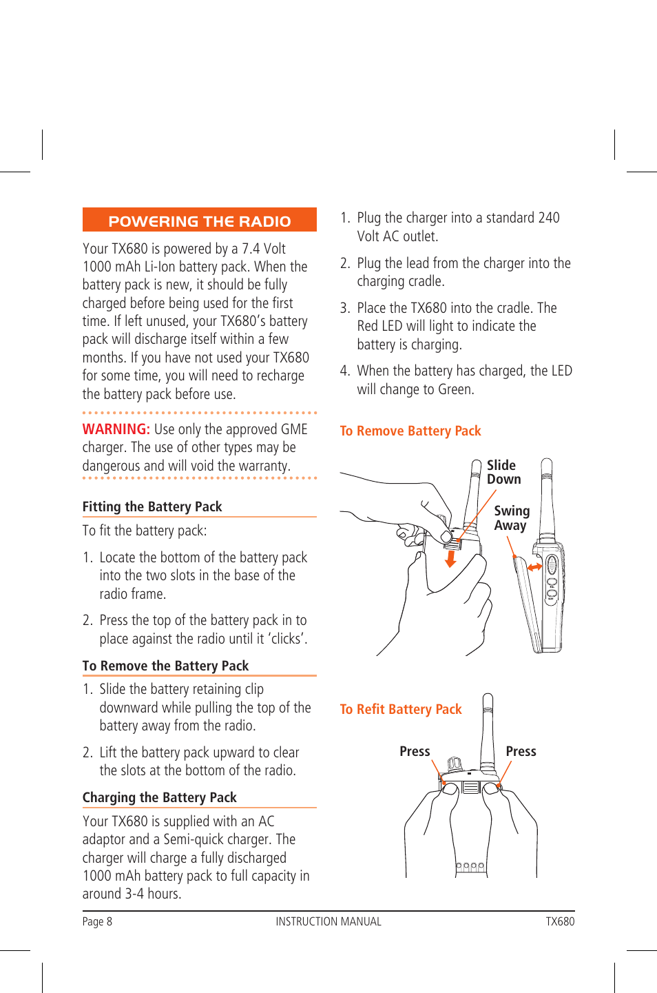 GME TX680 User Manual | Page 8 / 24