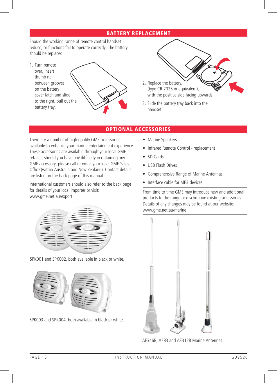 GME GD9520 User Manual | Page 10 / 12