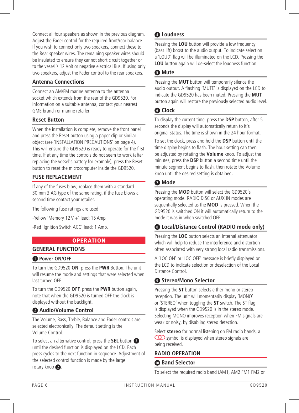 GME GD9520 User Manual | Page 6 / 12