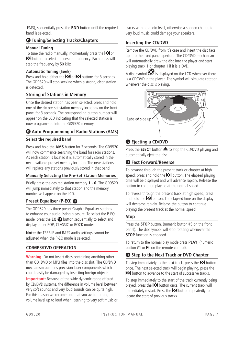 GME GD9520 User Manual | Page 7 / 12