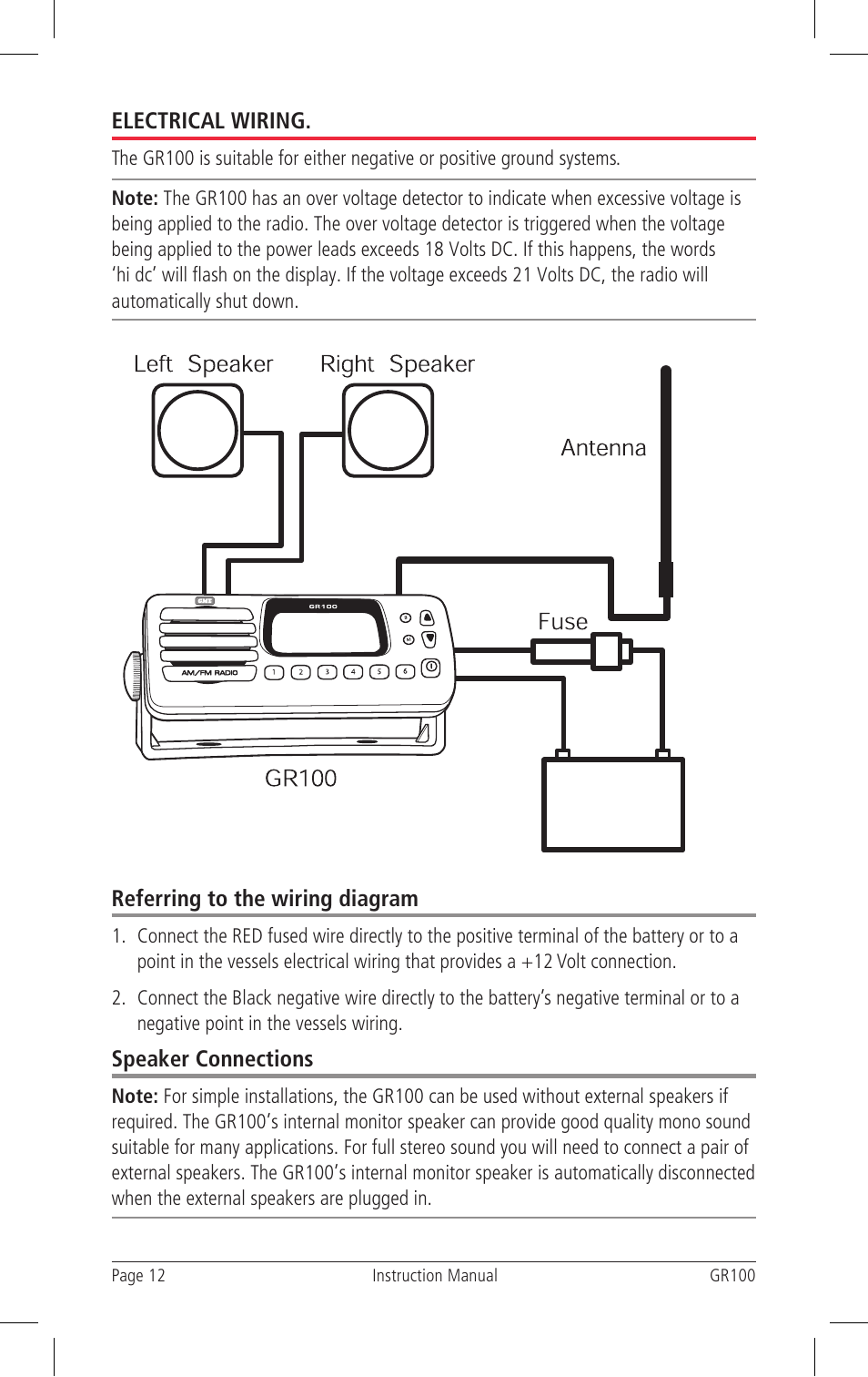 GME GR100 User Manual | Page 12 / 16