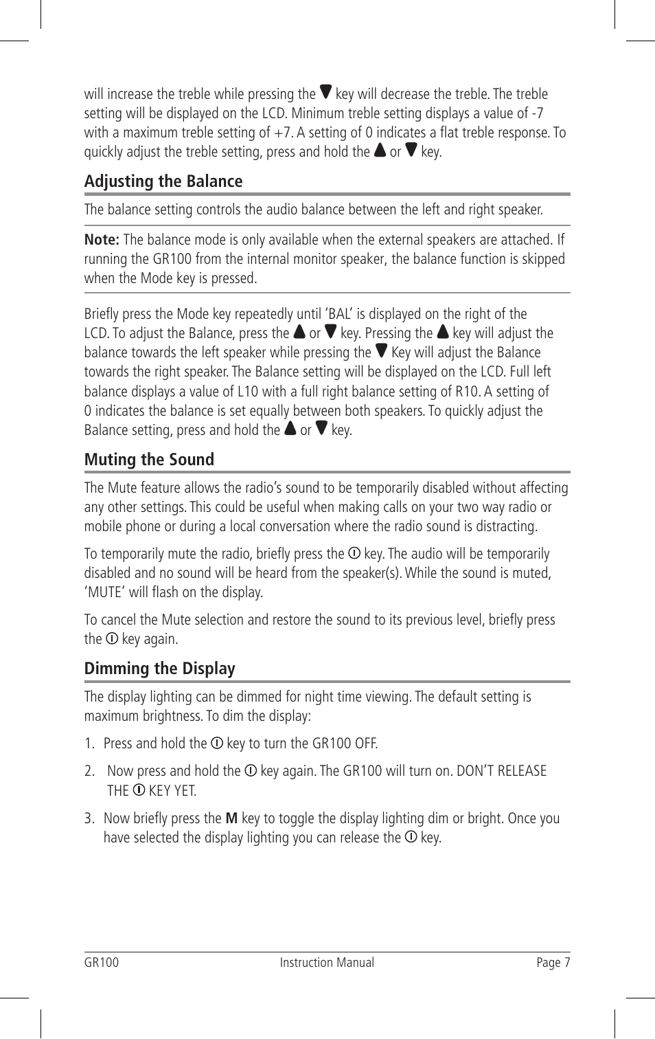 GME GR100 User Manual | Page 7 / 16