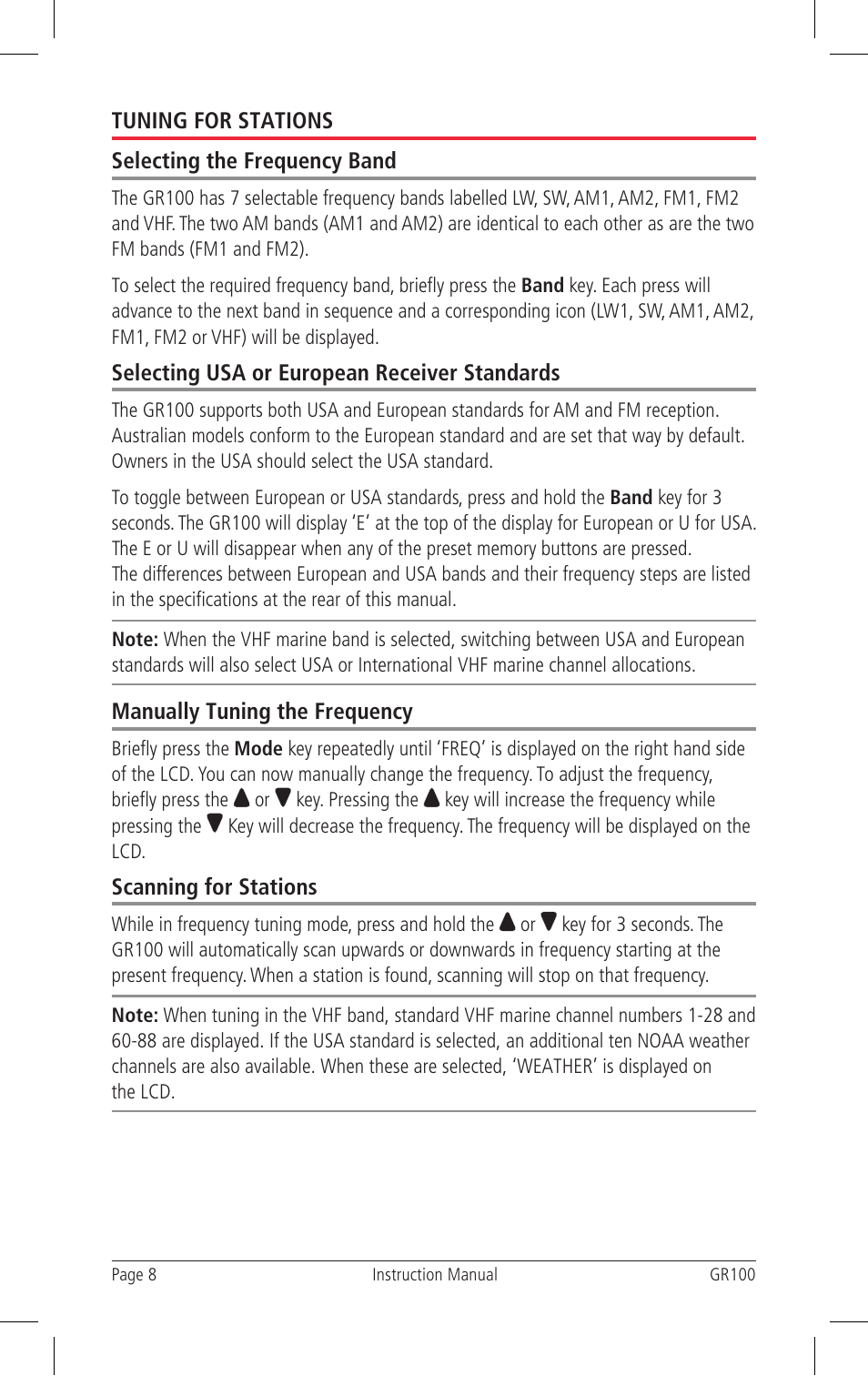 GME GR100 User Manual | Page 8 / 16