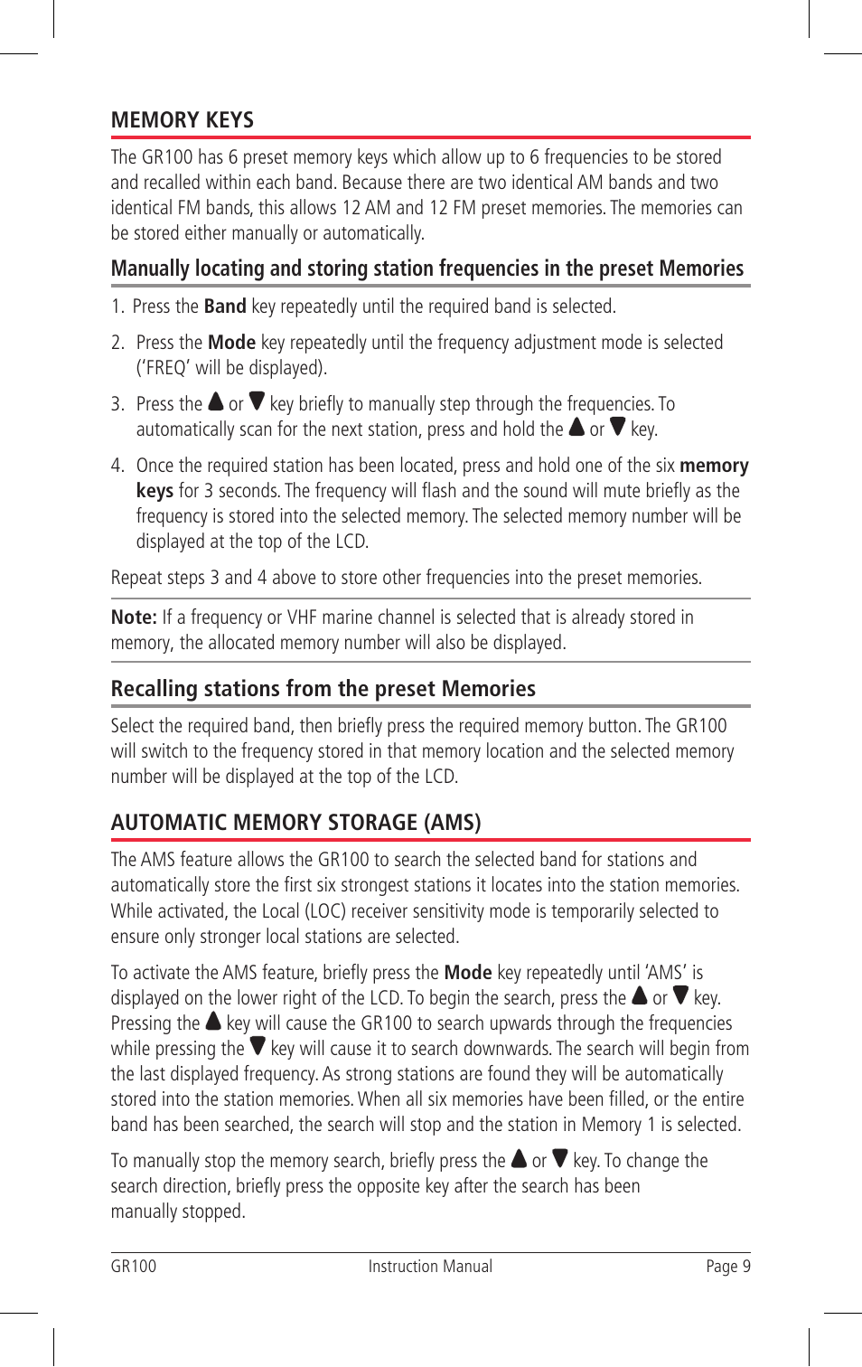 GME GR100 User Manual | Page 9 / 16