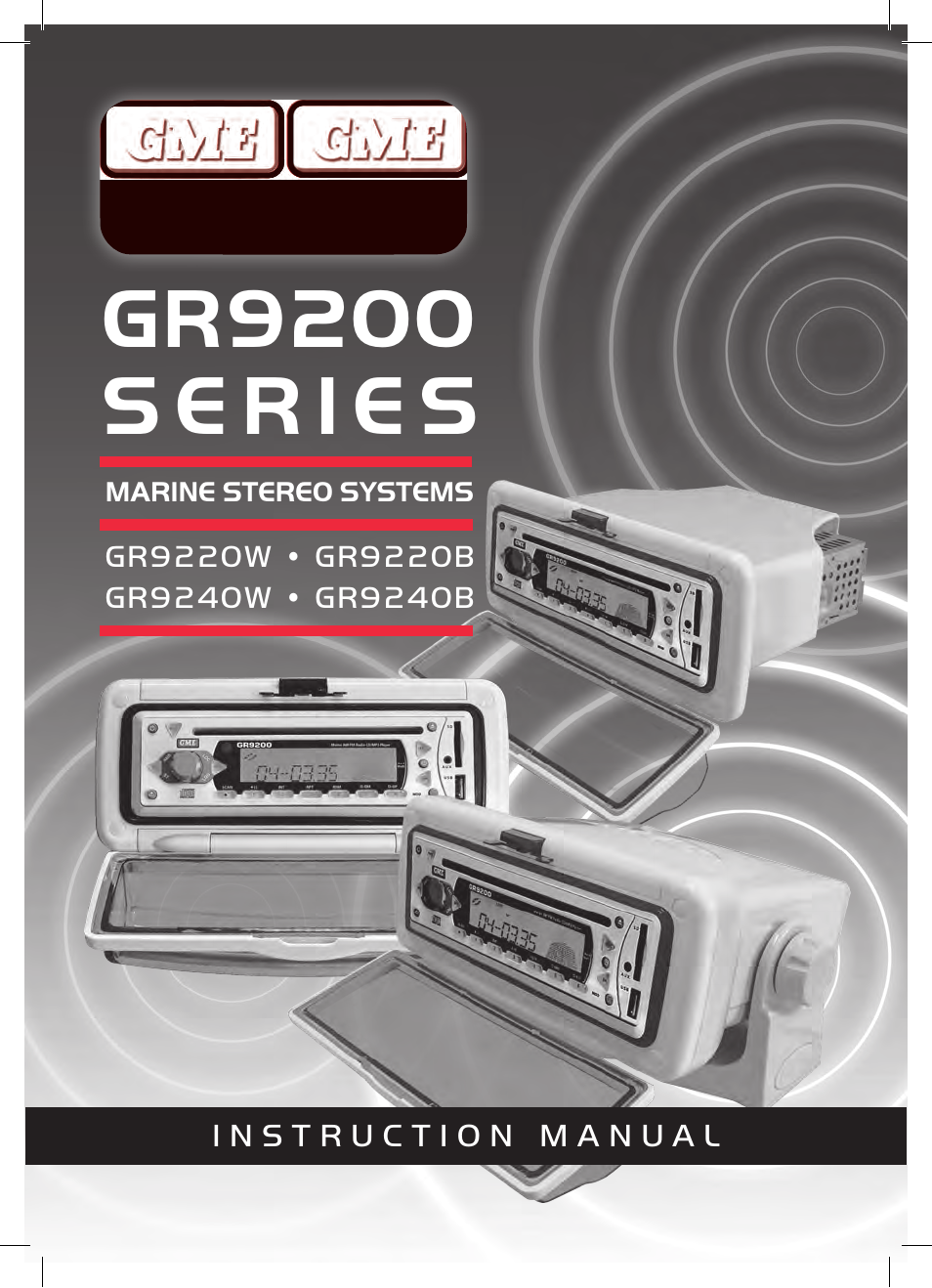 GME GR9240W User Manual | 20 pages