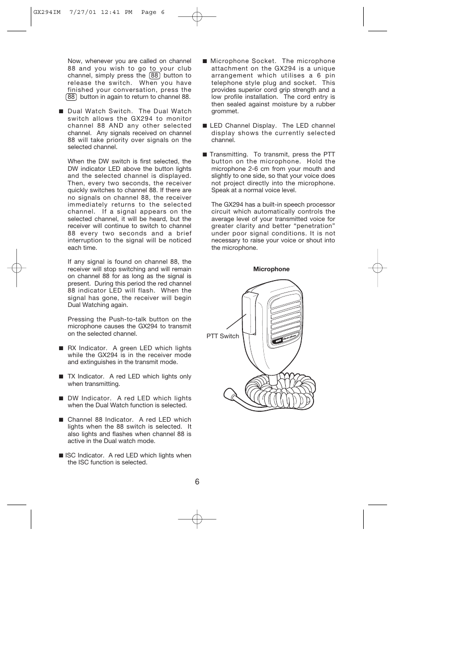 GME GX294 User Manual | Page 6 / 12