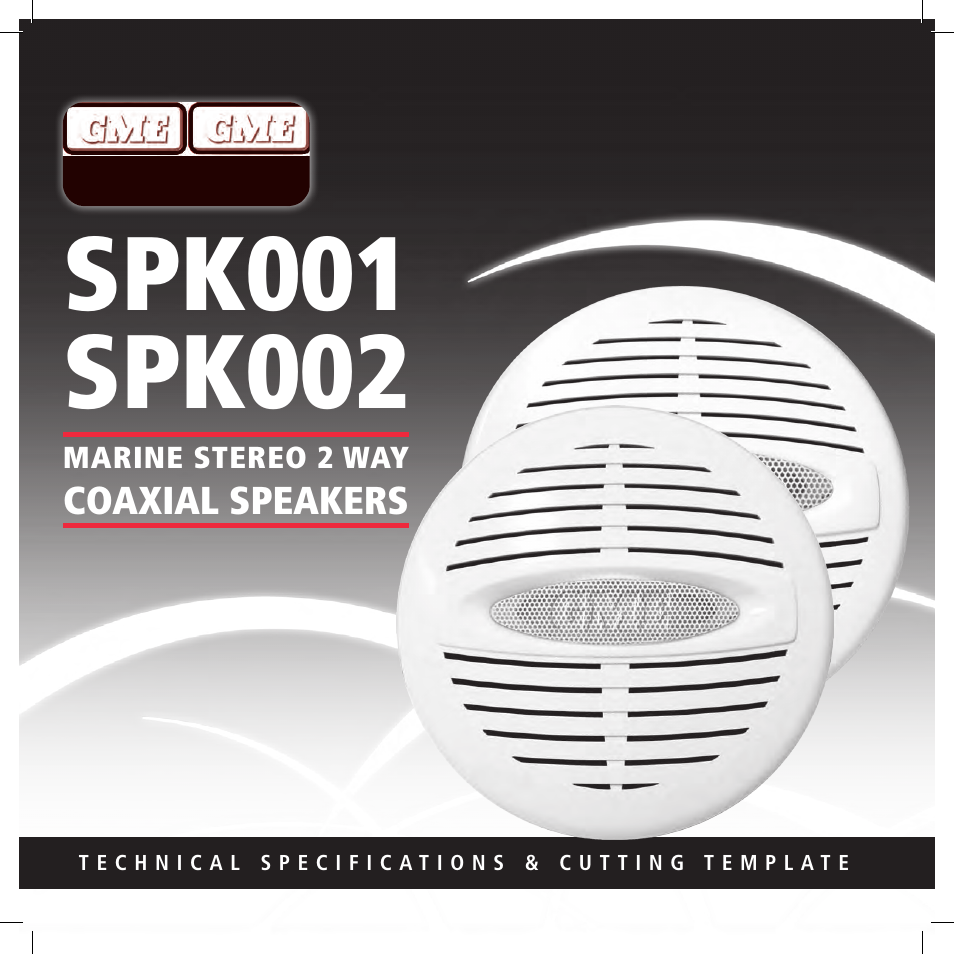 GME SPK002W User Manual | 8 pages