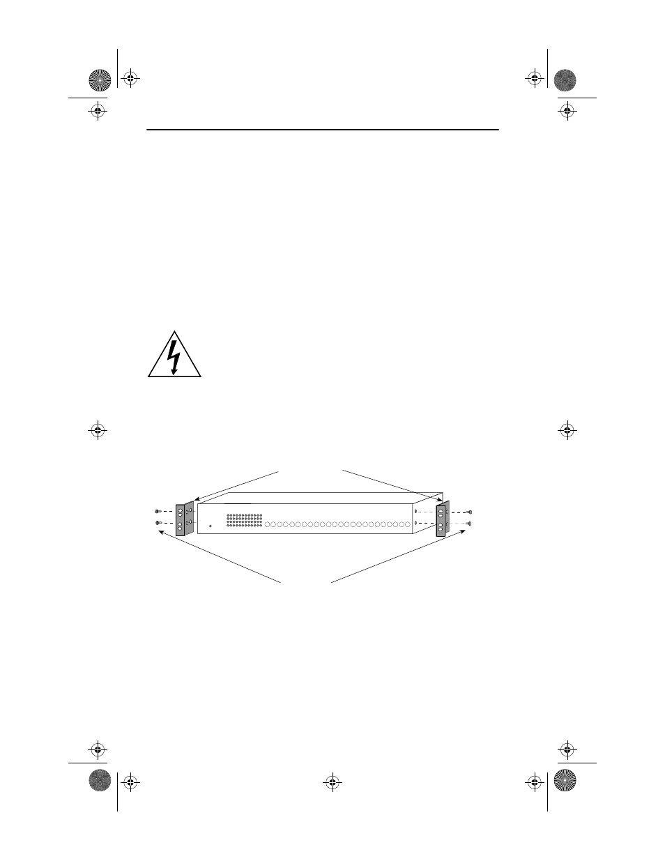 Figure 2-1 installing the rackmount brackets, Screws (4) rack mounting brackets (2) | Cabletron Systems EMC39-12 User Manual | Page 13 / 33