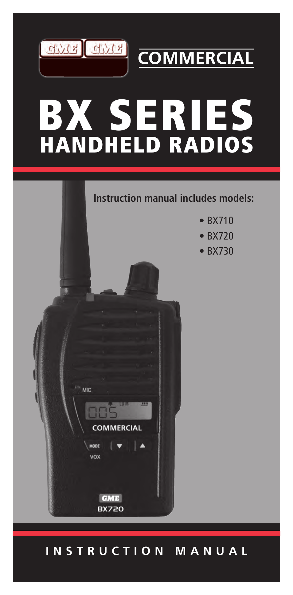 GME BX710 User Manual | 16 pages