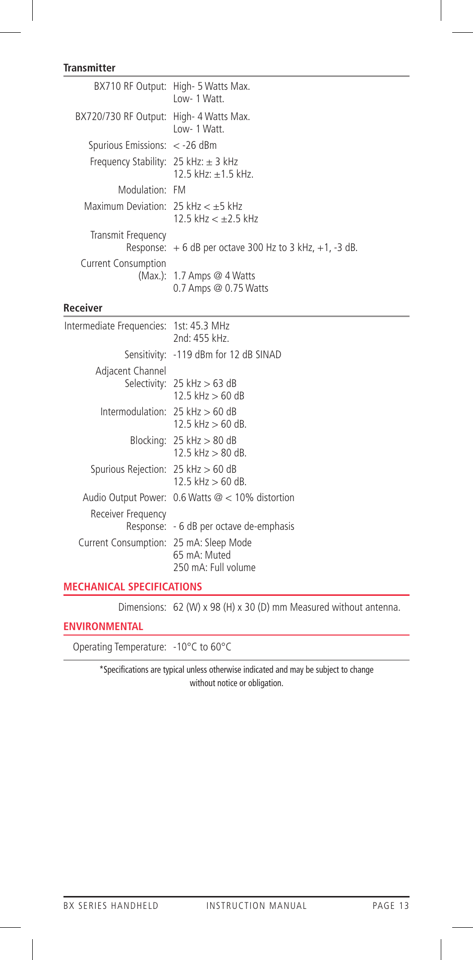 GME BX710 User Manual | Page 13 / 16