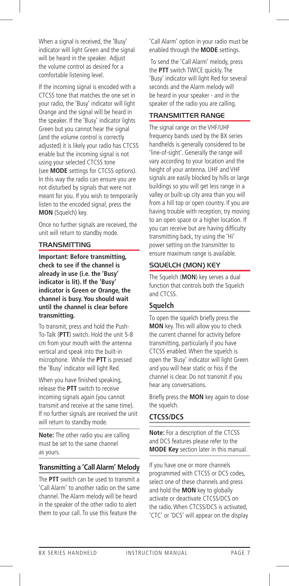 GME BX710 User Manual | Page 7 / 16
