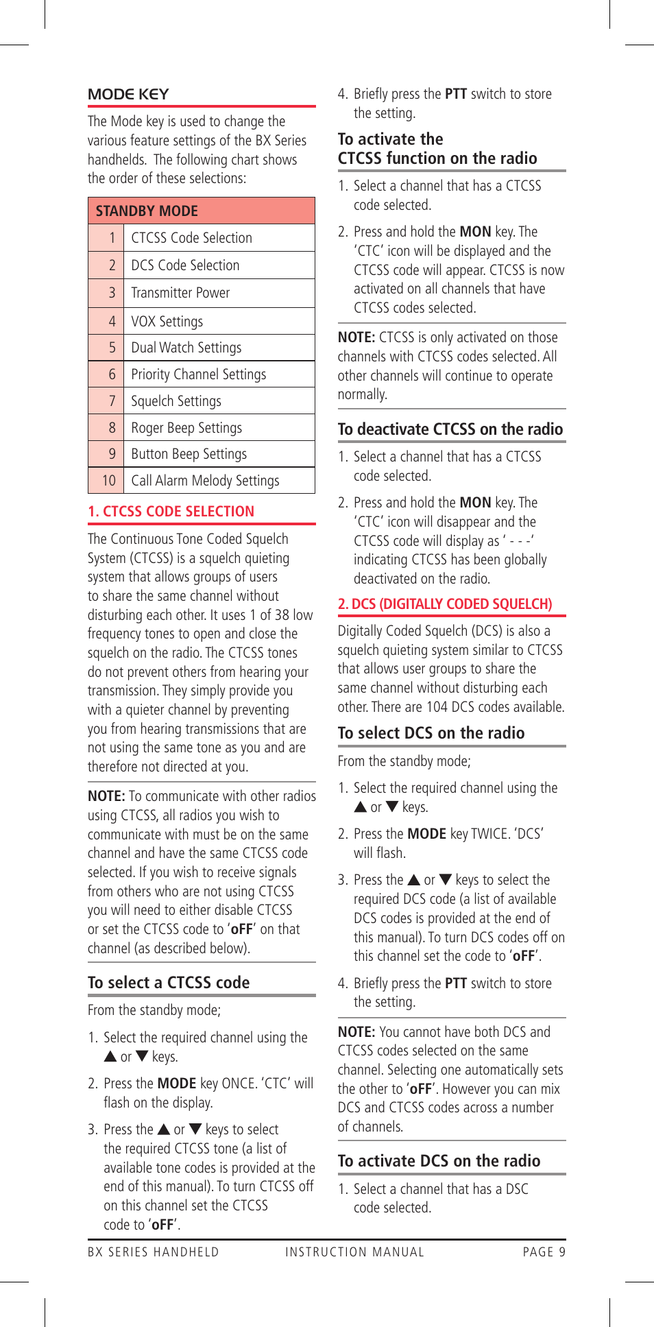 GME BX710 User Manual | Page 9 / 16