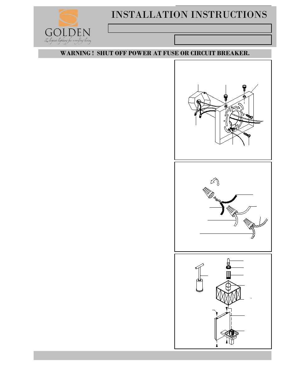Golden Lighting 1035-BA1 CH User Manual | 2 pages