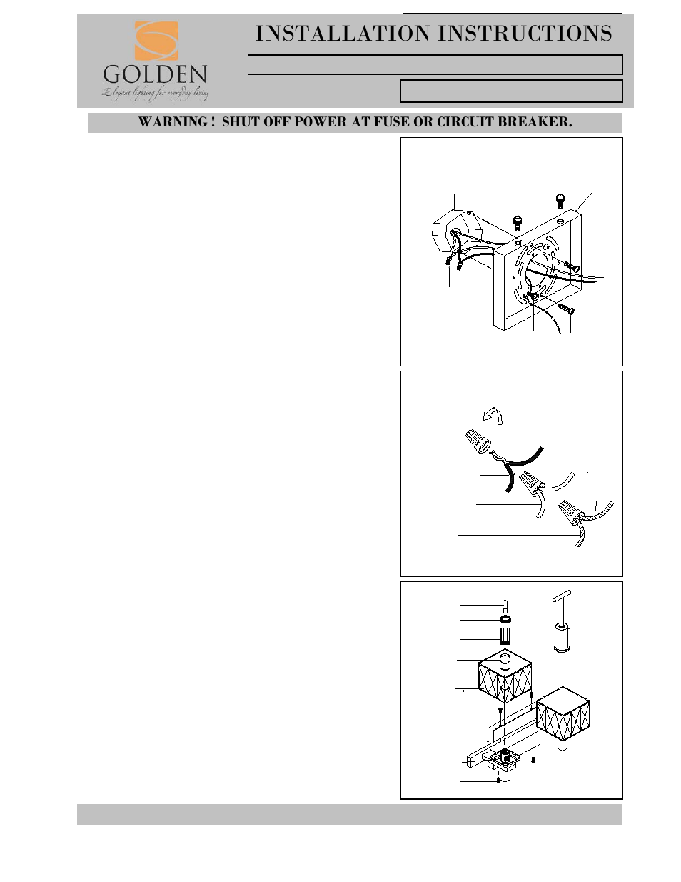 Golden Lighting 1035-BA2 CH User Manual | 2 pages