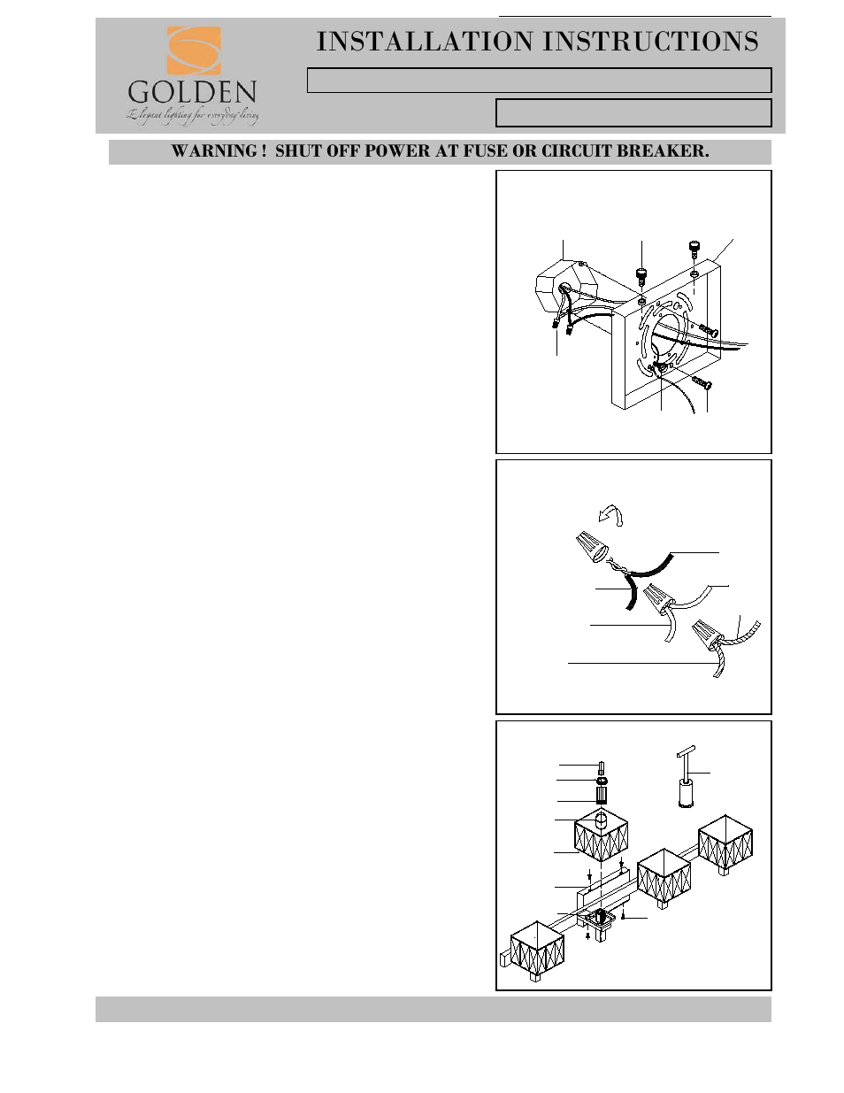 Golden Lighting 1035-BA4 CH User Manual | 2 pages